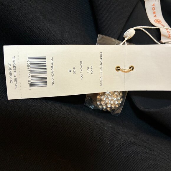 Tory Birch Little Black Dress with Rhinestone Botton Accents - Picture 4 of 9